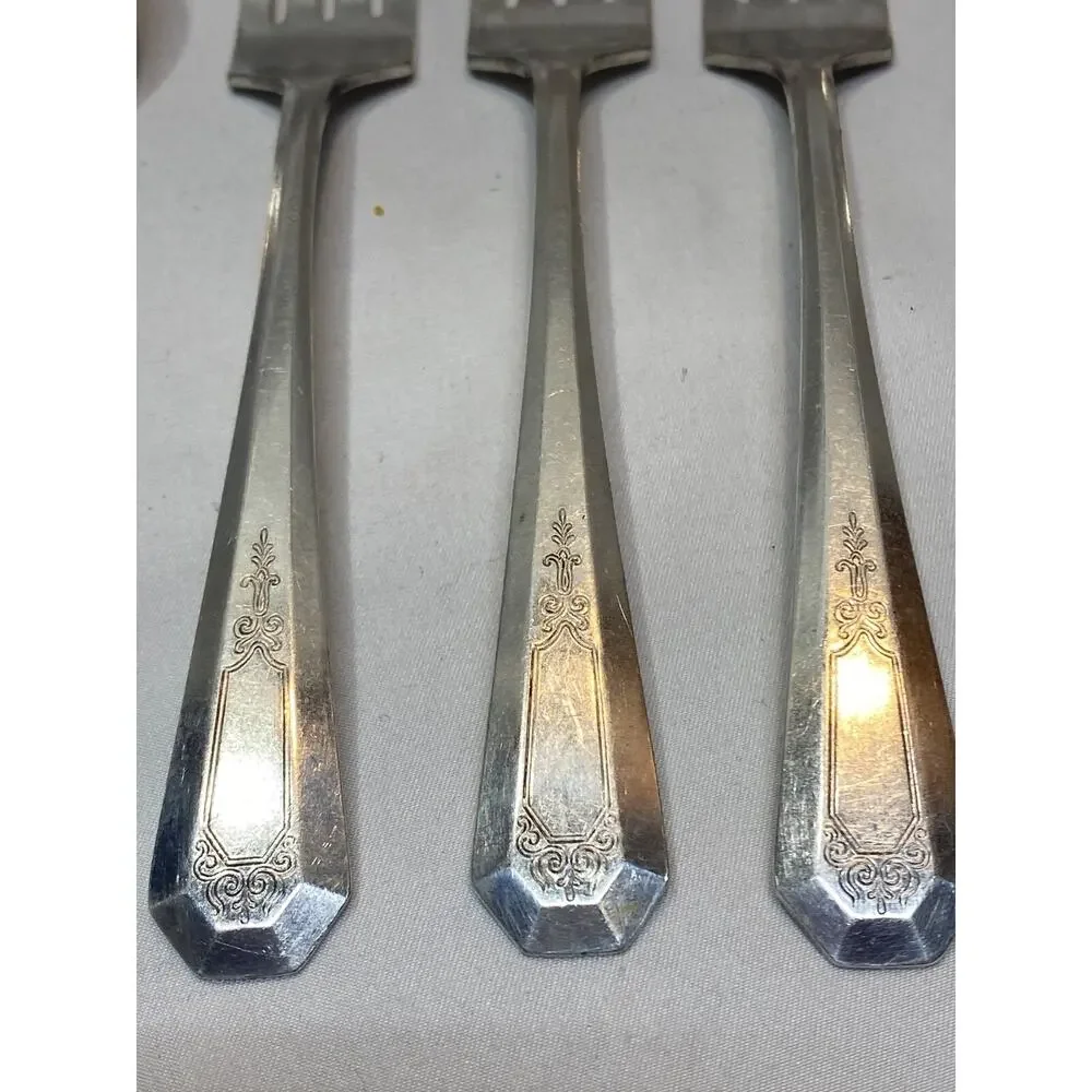 Vintage Rogers La France silverplate 9 Pieces Flatware 1920